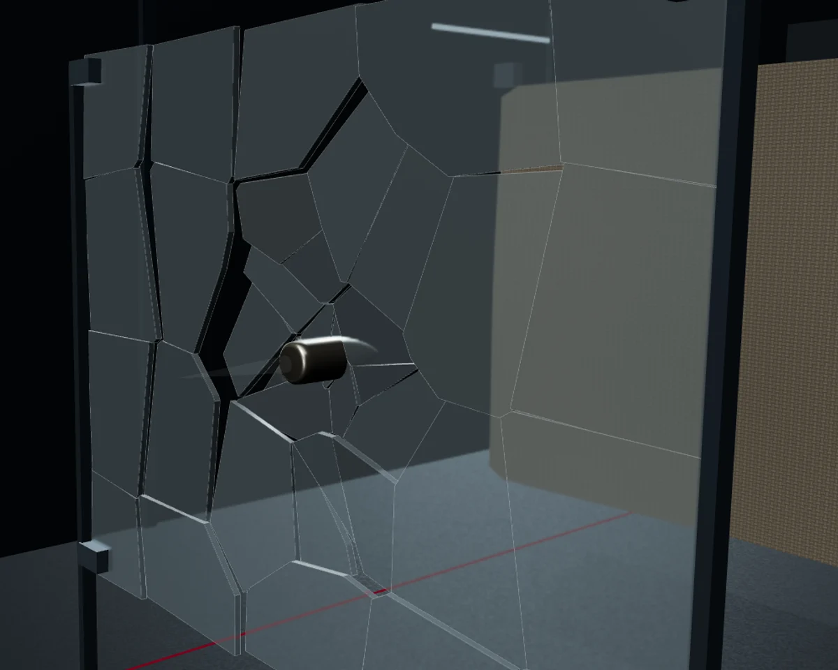 Conceptual illustration: glass stage of the material study.