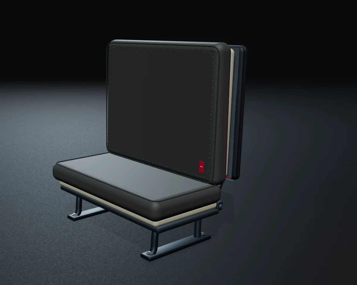 Conceptual illustration: seat stage of the material study.